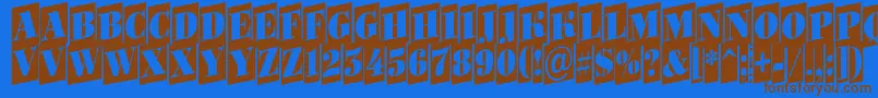 Шрифт Bodoni6 – коричневые шрифты на синем фоне