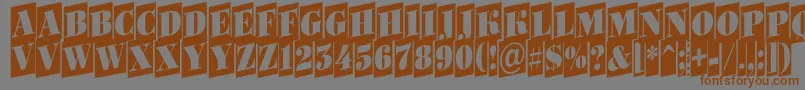Bodoni6 Font – Brown Fonts on Gray Background