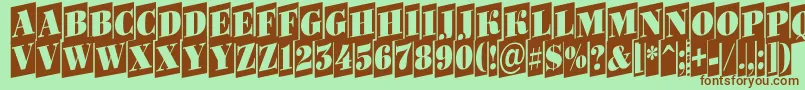 Bodoni6 Font – Brown Fonts on Green Background