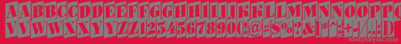フォントBodoni6 – 赤い背景に灰色の文字