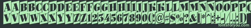 フォントBodoni6 – 黒い背景に緑の文字