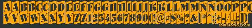 Bodoni6 Font – Orange Fonts on Black Background