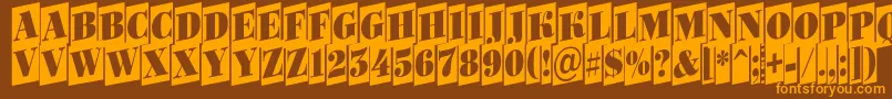 Bodoni6 Font – Orange Fonts on Brown Background