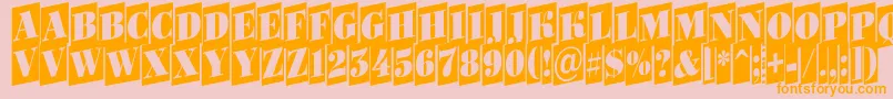 Bodoni6 Font – Orange Fonts on Pink Background