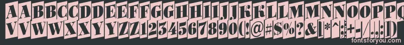 Bodoni6-Schriftart – Rosa Schriften auf schwarzem Hintergrund