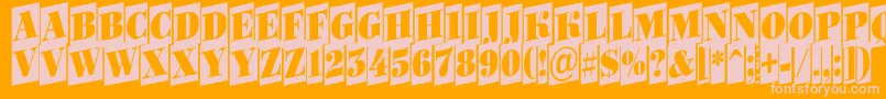 Bodoni6 Font – Pink Fonts on Orange Background