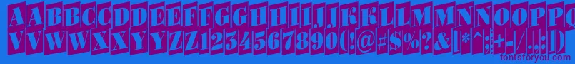 Bodoni6 Font – Purple Fonts on Blue Background