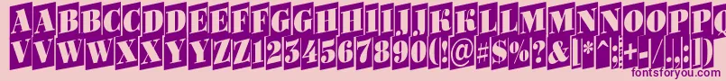 Bodoni6 Font – Purple Fonts on Pink Background