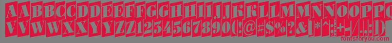 Bodoni6-fontti – punaiset fontit harmaalla taustalla