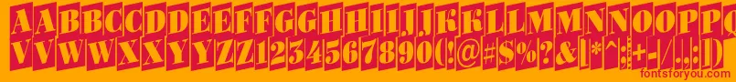 Bodoni6 Font – Red Fonts on Orange Background