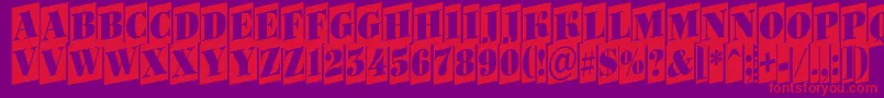 Bodoni6 Font – Red Fonts on Purple Background