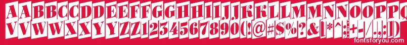 Bodoni6-fontti – valkoiset fontit punaisella taustalla