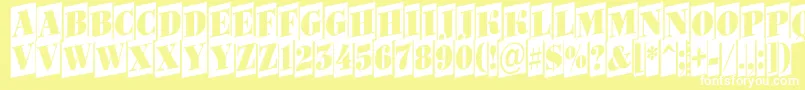 Bodoni6 Font – White Fonts on Yellow Background