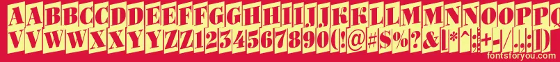 Bodoni6 Font – Yellow Fonts on Red Background