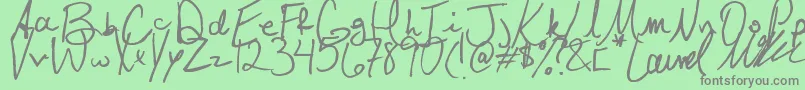 Laurel Font – Gray Fonts on Green Background