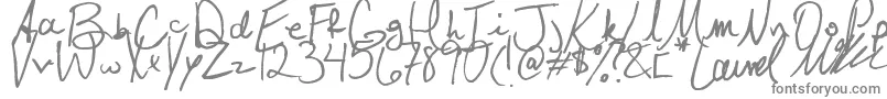 フォントLaurel – 白い背景に灰色の文字