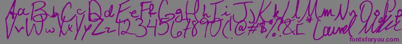Laurel Font – Purple Fonts on Gray Background
