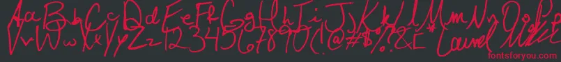 Laurel Font – Red Fonts on Black Background