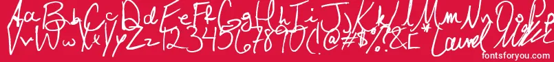 Laurel Font – White Fonts on Red Background