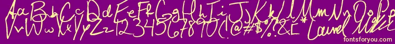 Laurel Font – Yellow Fonts on Purple Background