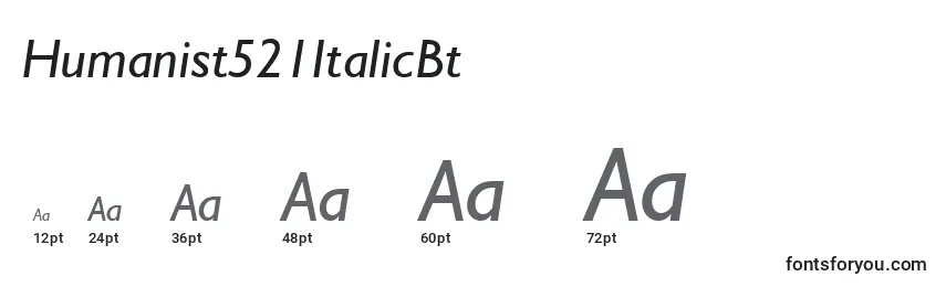 Humanist521ItalicBt Font Sizes