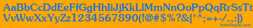 ItcSouvenirLtMedium Font – Blue Fonts on Orange Background