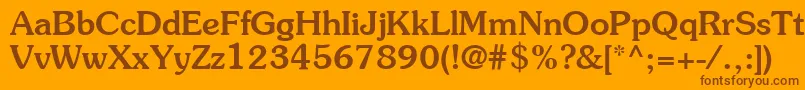 ItcSouvenirLtMedium Font – Brown Fonts on Orange Background