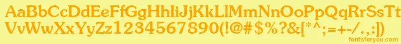 ItcSouvenirLtMedium Font – Orange Fonts on Yellow Background