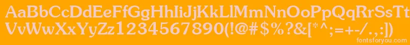 ItcSouvenirLtMedium Font – Pink Fonts on Orange Background