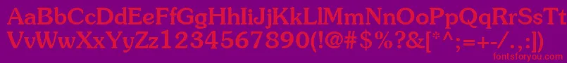 ItcSouvenirLtMedium Font – Red Fonts on Purple Background