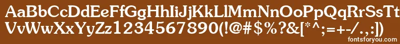 Шрифт ItcSouvenirLtMedium – белые шрифты на коричневом фоне
