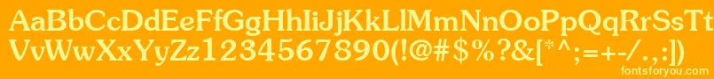 ItcSouvenirLtMedium Font – Yellow Fonts on Orange Background