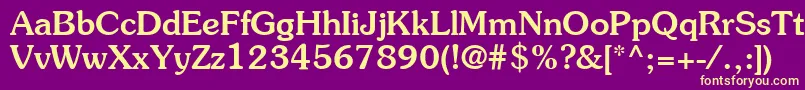 ItcSouvenirLtMedium Font – Yellow Fonts on Purple Background