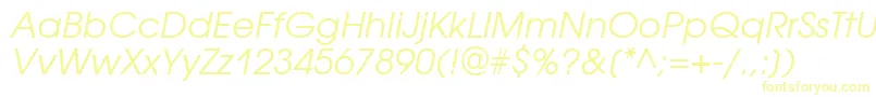 フォントAvantgardegothicettItalic – 黄色のフォント