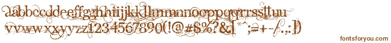 AngelicPeace-Schriftart – Braune Schriften auf weißem Hintergrund