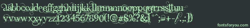 AngelicPeace Font – Green Fonts on Black Background