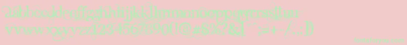 AngelicPeace Font – Green Fonts on Pink Background