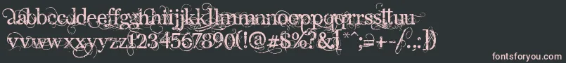 AngelicPeace Font – Pink Fonts on Black Background