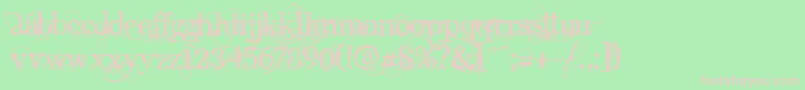 Шрифт AngelicPeace – розовые шрифты на зелёном фоне
