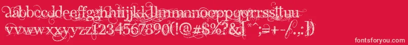 AngelicPeace Font – Pink Fonts on Red Background