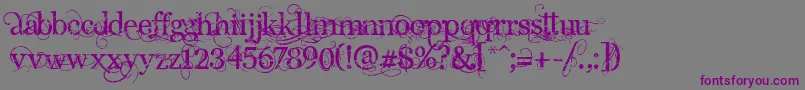 Шрифт AngelicPeace – фиолетовые шрифты на сером фоне