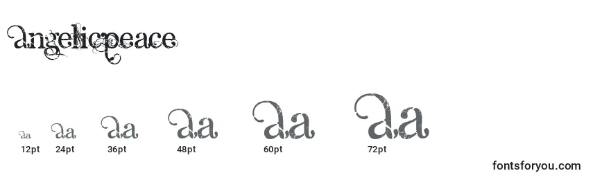AngelicPeace Font Sizes