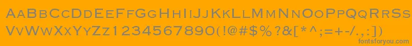 Copperplategothicstd32bc Font – Gray Fonts on Orange Background
