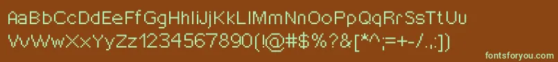 Babyblue-Schriftart – Grüne Schriften auf braunem Hintergrund