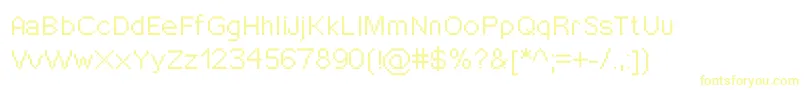 Czcionka Babyblue – żółte czcionki