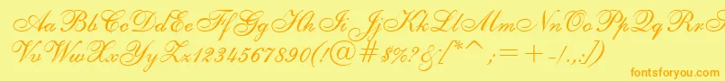 E111viva Font – Orange Fonts on Yellow Background