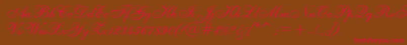 E111viva Font – Red Fonts on Brown Background