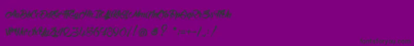 StinkOnTheDeath-Schriftart – Schwarze Schriften auf violettem Hintergrund
