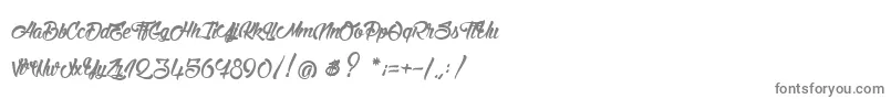 フォントStinkOnTheDeath – 白い背景に灰色の文字