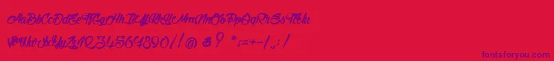 StinkOnTheDeath Font – Purple Fonts on Red Background